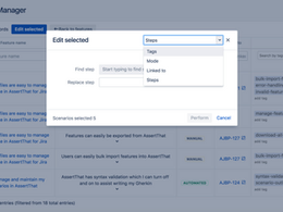 Image showing AssertThat bulk updates scenarios in scenario manager
